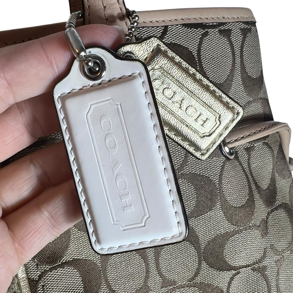 Coach Canvas Stripe Python Carryall Shoulder Bag … - image 5